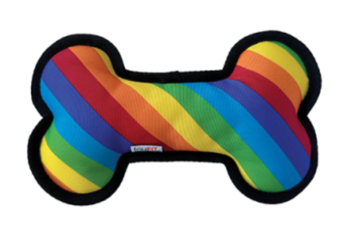 FouFouBrands fouFIT One Love Tough Toys Bone Dog Toy
