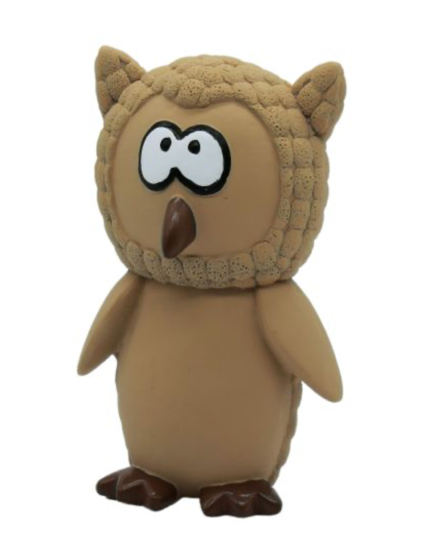 BUD'Z Latex Owl with Squeaker Dog Toy