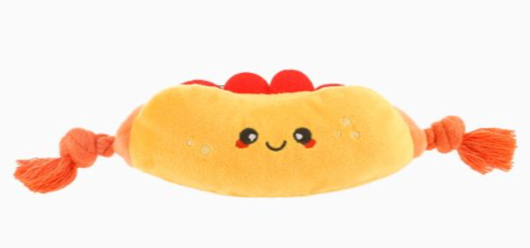 HugSmart Fuzzy Friendz Food Party - Hotdog Dog Toy
