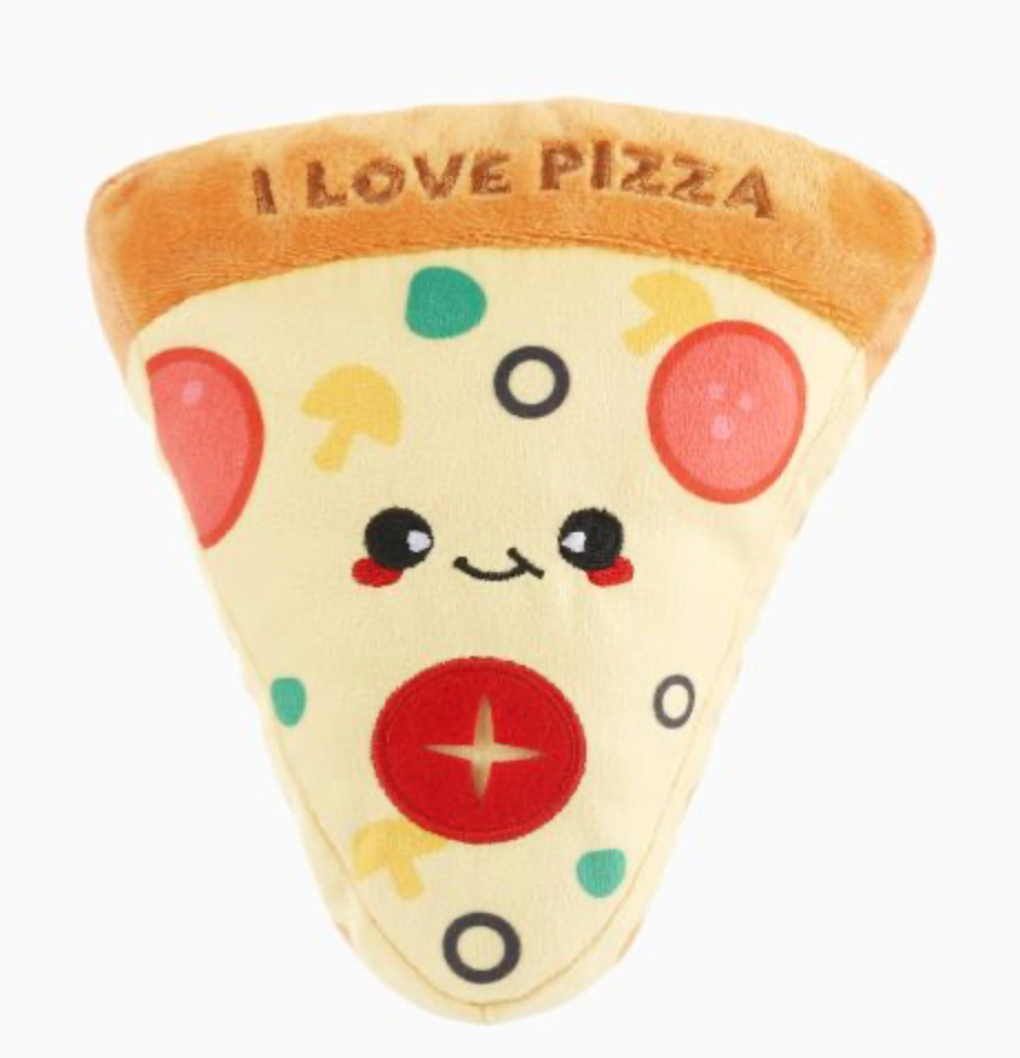 HugSmart Fuzzy Friendz Food Party - Pizza Dog Toy
