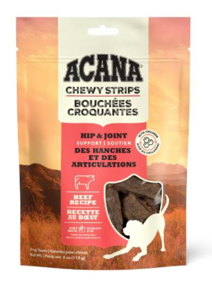 Acana Chewy Strips - Hip & Joint Beef Dog Treats