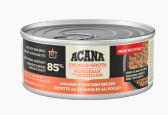Acana Chunks - Salmon and Chicken in Broth GF Canned Cat Food