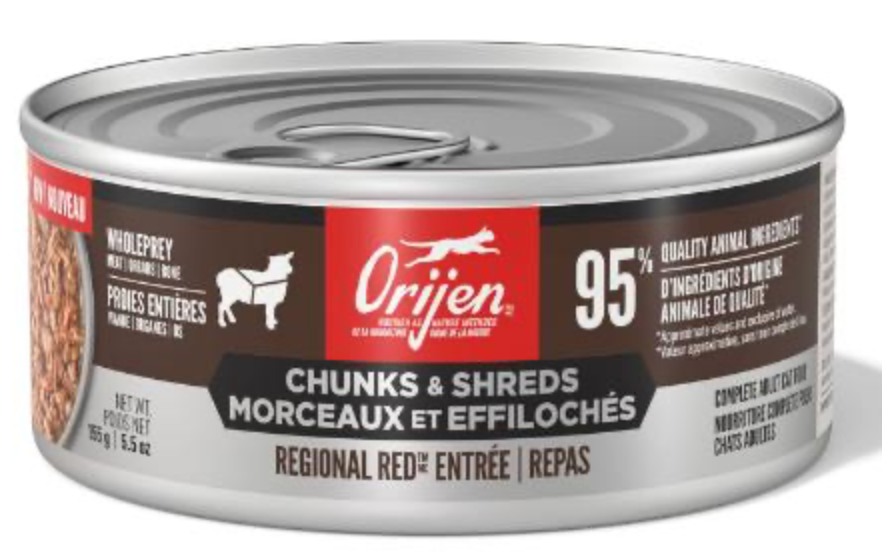 Orijen Chunks & Shreds - Regional Red Entree GF Canned Cat Food