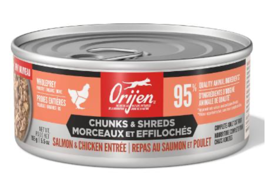 Orijen Chunks & Shreds - Salmon and Chicken Entree GF Canned Cat Food