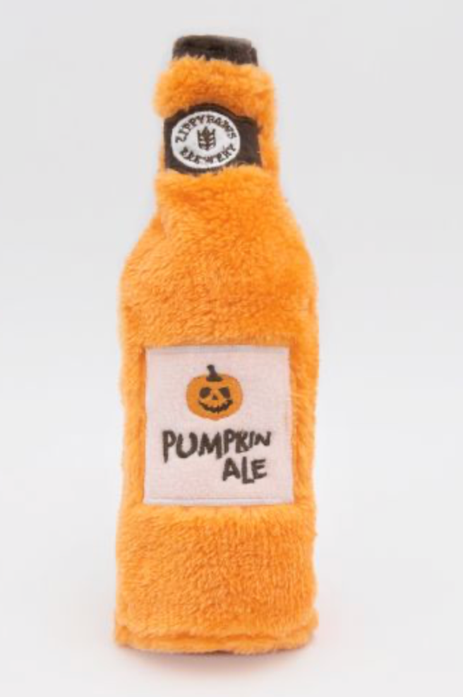 Zippy Paws Halloween Happy Hour Crusherz Toy - Pumpkin Ale