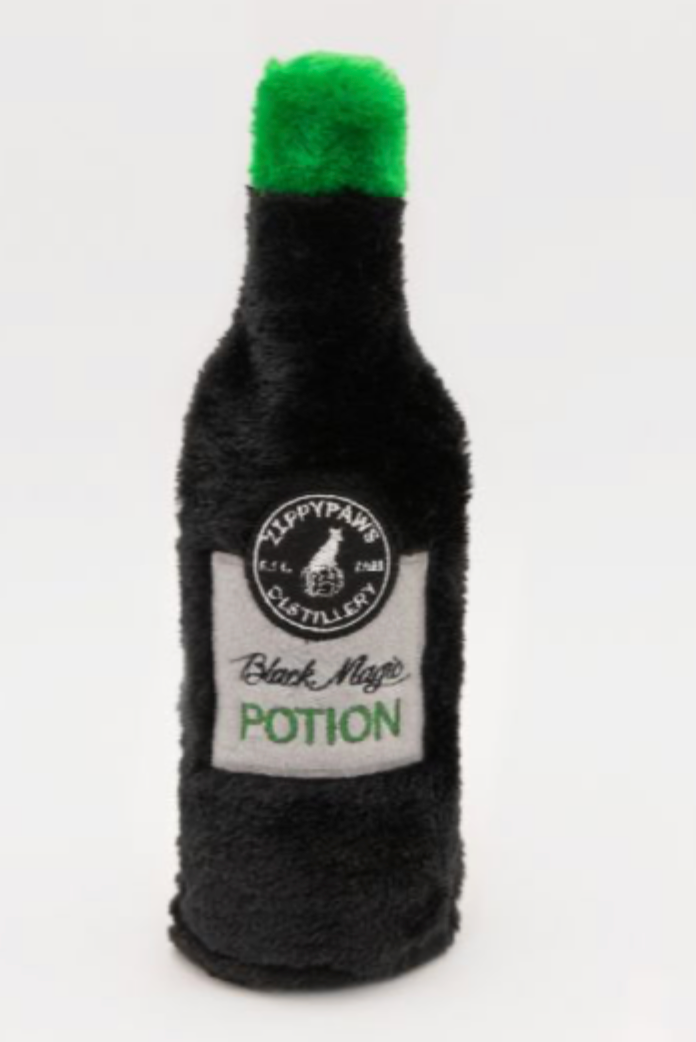 Zippy Paws Halloween Happy Hour Crusherz Toy - Black Magic Potion
