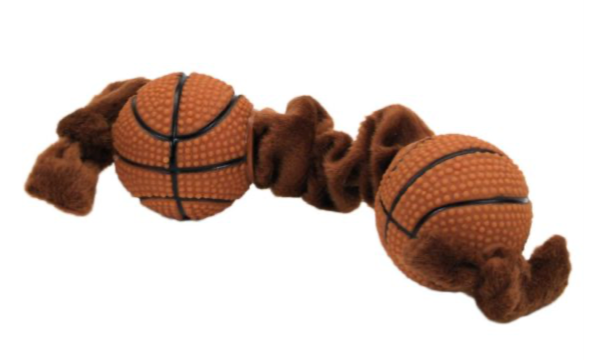 Coastal Li'l Pals Plush and Vinyl Basketball Tug Dog Toy