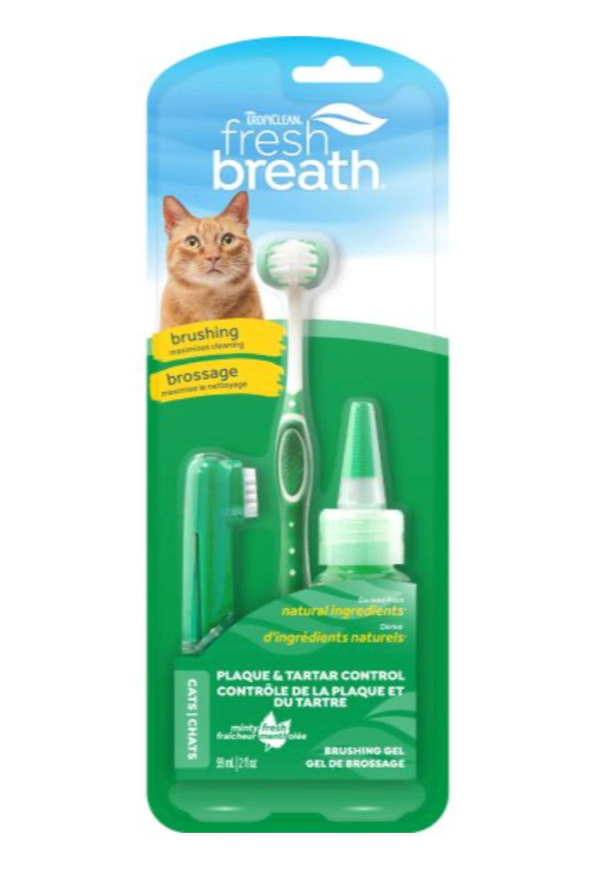 TropiClean Fresh Breath Oral Care Kit for Cats