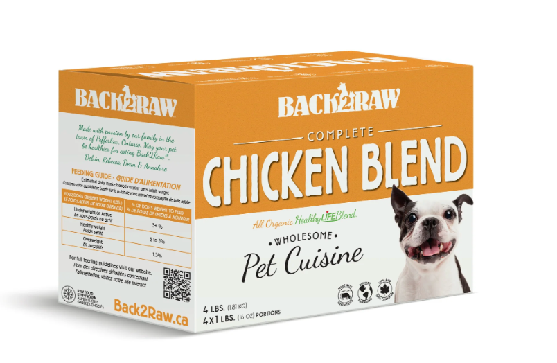 Back2Raw Complete Chicken Blend Frozen Raw Dog Food