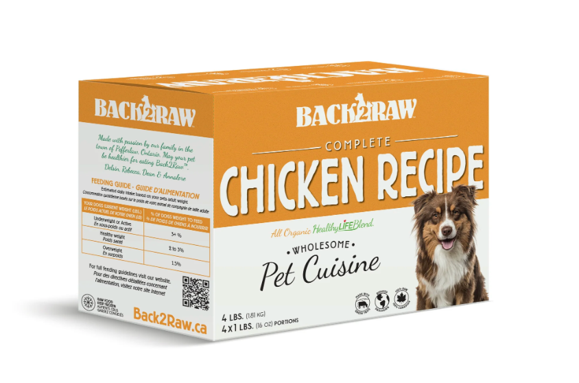 Back2Raw Complete Chicken Recipe Frozen Raw Dog Food