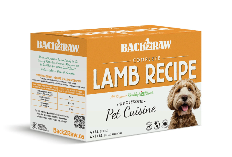 Back2Raw Complete Lamb Recipe Frozen Raw Dog Food