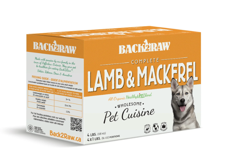 Back2Raw Complete Lamb & Mackerel Blend Frozen Raw Dog Food