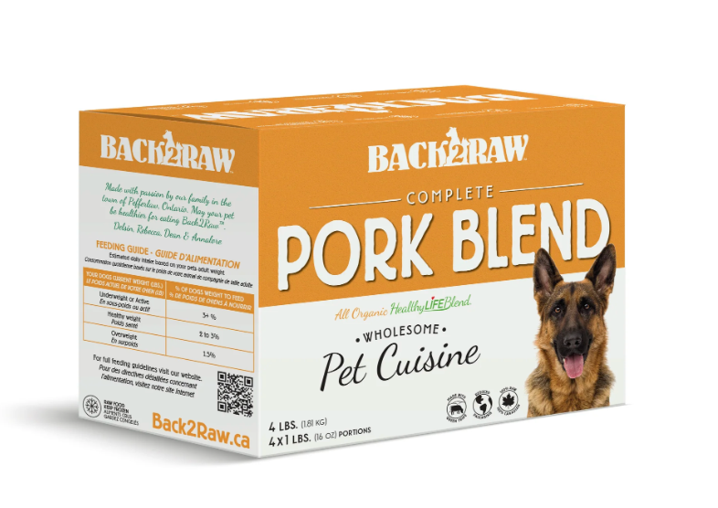 Back2Raw Complete Pork Blend Frozen Raw Dog Food