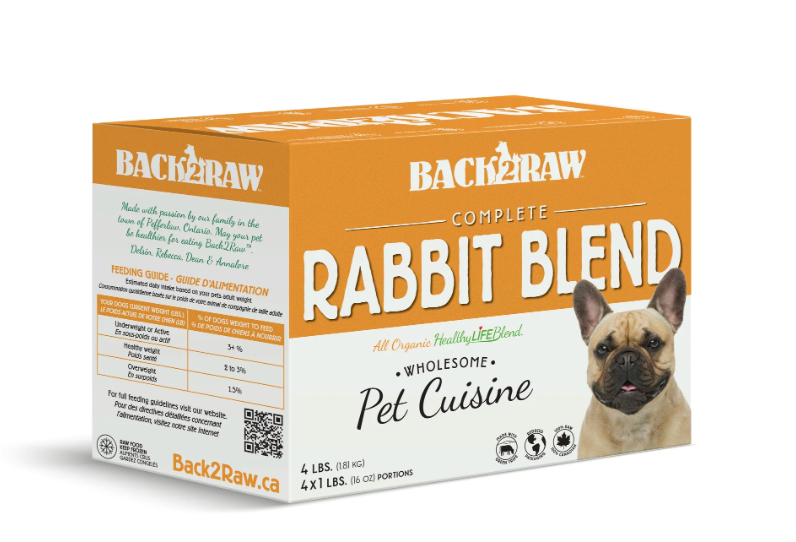 Back2Raw Complete Rabbit Blend Frozen Raw Dog Food