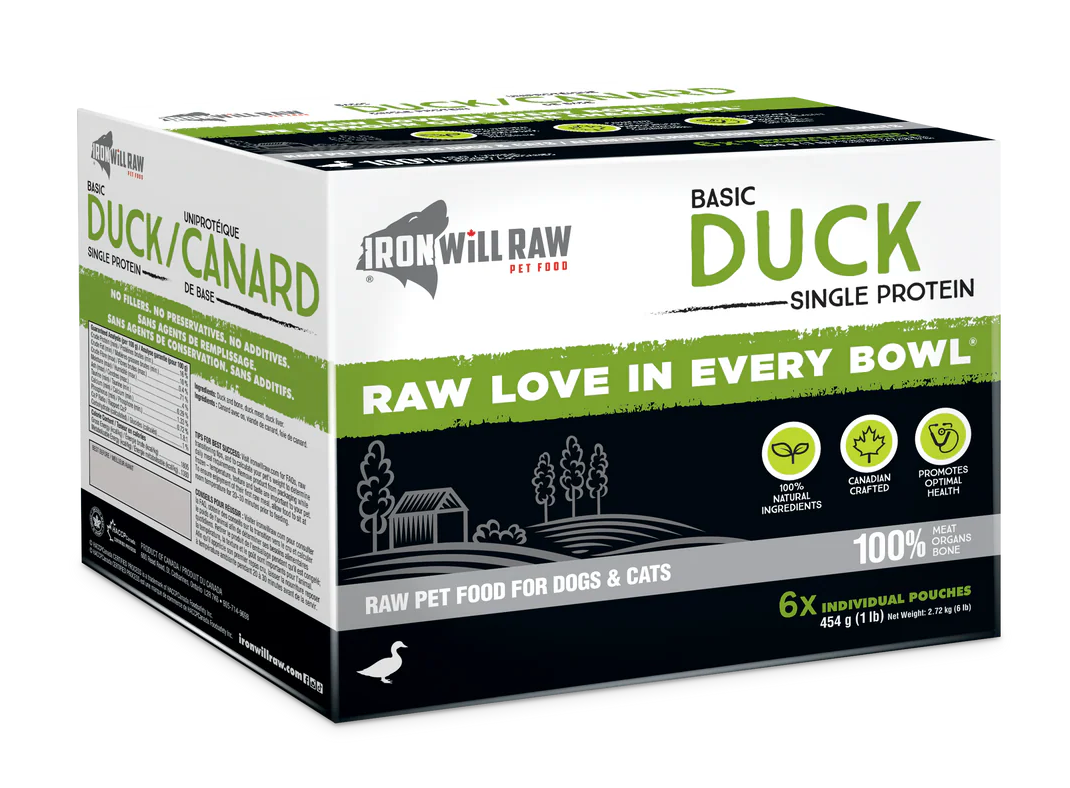 Iron Will Raw Basic Duck Frozen Raw Dog & Cat Food