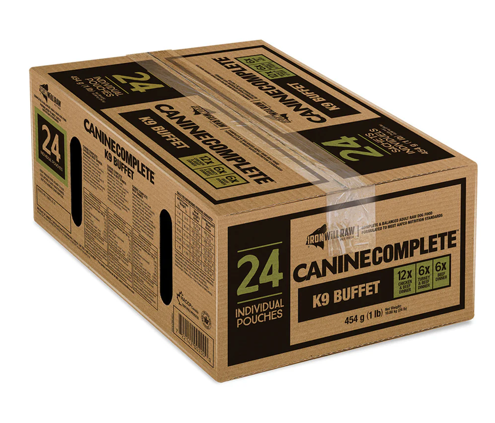 Iron Will Raw Canine Complete K9 Buffet Frozen Raw Dog Food (24lb)