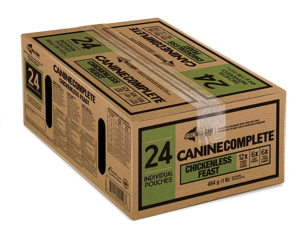 Iron Will Raw Canine Complete Chickenless Feast Frozen Raw Dog Food (24lb)