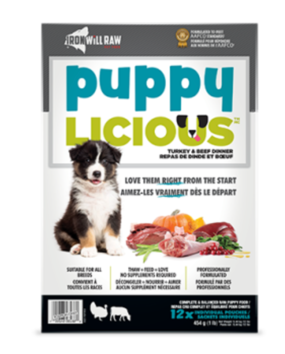 Iron Will Raw Puppylicious Turkey & Beef Frozen Raw Dog Food