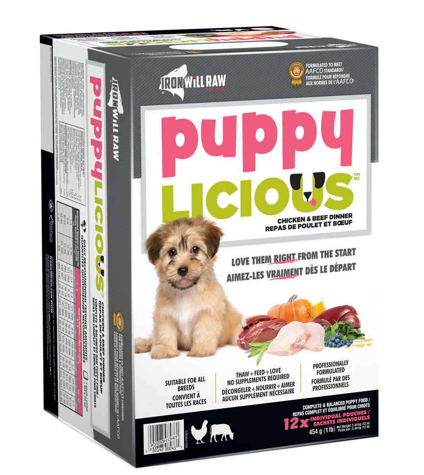 Iron Will Raw Puppylicious Chicken & Beef Frozen Raw Dog Food