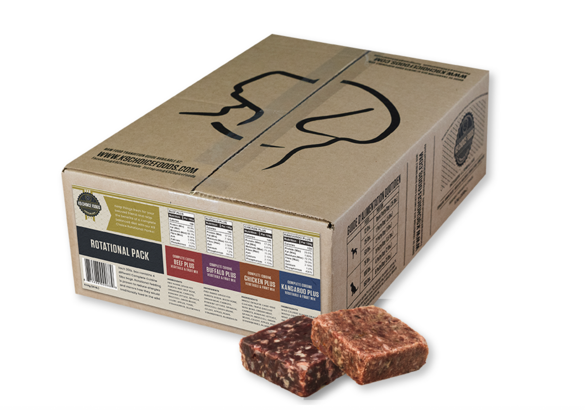 K9 Choice Foods Rotational Pack Frozen Raw Dog Food