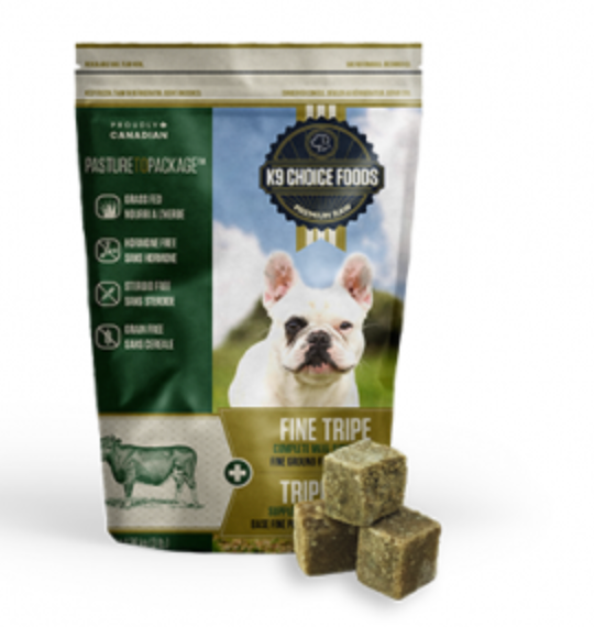 K9 Choice Foods Fine Ground Tripe Frozen Raw Dog Food