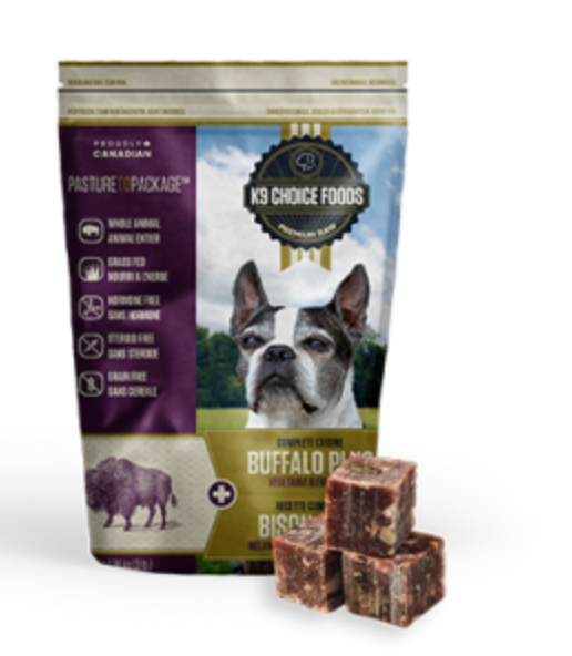 K9 Choice Foods Buffalo Plus Frozen Raw Dog Food