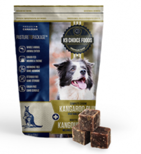 K9 Choice Foods Kangaroo Plus Frozen Raw Dog Food
