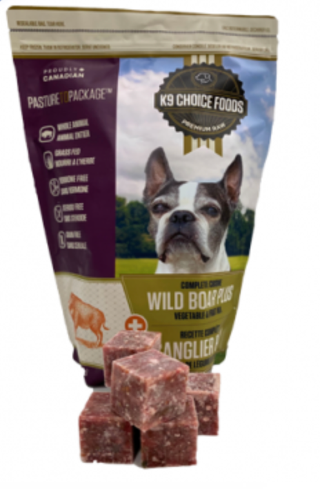 K9 Choice Foods Wild Boar Plus Frozen Raw Dog Food