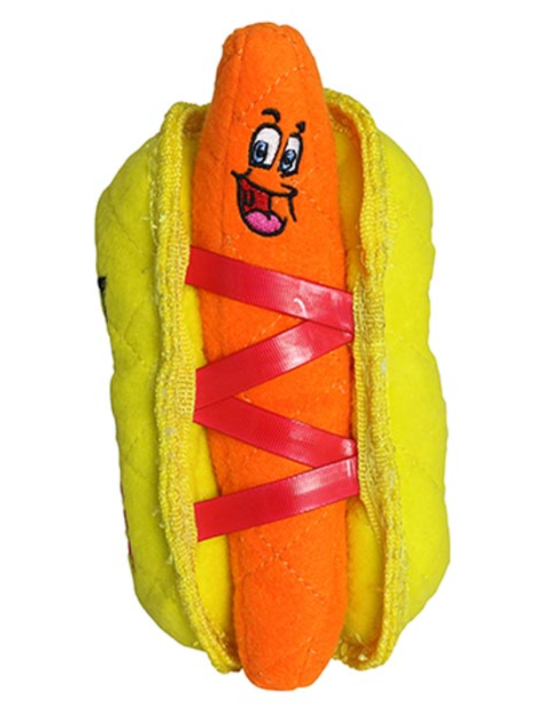 Tuffy Funny Food - Hot Dog Dog Toy