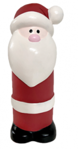 FouFouBrands FouFit Holiday Rubber Cuddle Crunchers - Santa Dog Toy