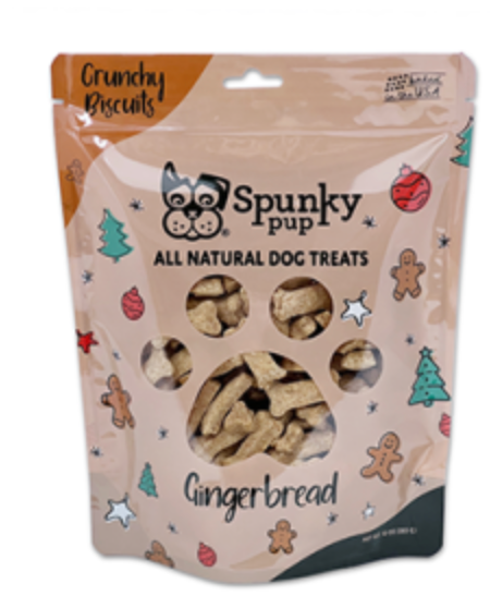 Spunky Pup Holiday Biscuits Gingerbread Dog Treats (10oz/283g)