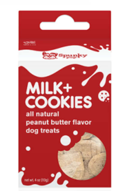 Spunky Pup Holiday &quot;Santa&#39;s Milk &amp; Cookies&quot; Peanut Butter Dog Treats (4oz/113g)
