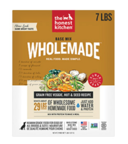 The Honest Kitchen Wholemade Fruit & Veggie Base Mix Dehydrated GF Dog Food