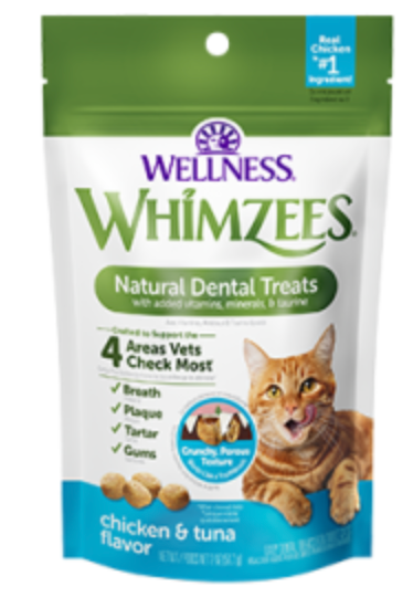 Whimzees Dental Treats for Cats - Chicken & Tuna