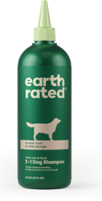 Earth Rated White Tea &amp; Basil 3 in 1 Shampoo for Double Coat Dogs