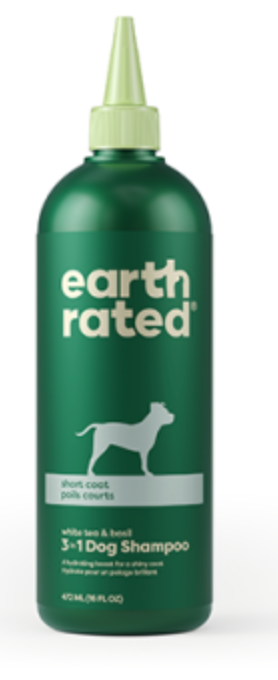 Earth Rated White Tea &amp; Basil 3 in 1 Shampoo for Short Coat Dogs
