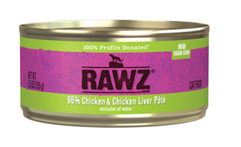 Rawz 96% Chicken & Chicken Liver Pate Canned Cat Food