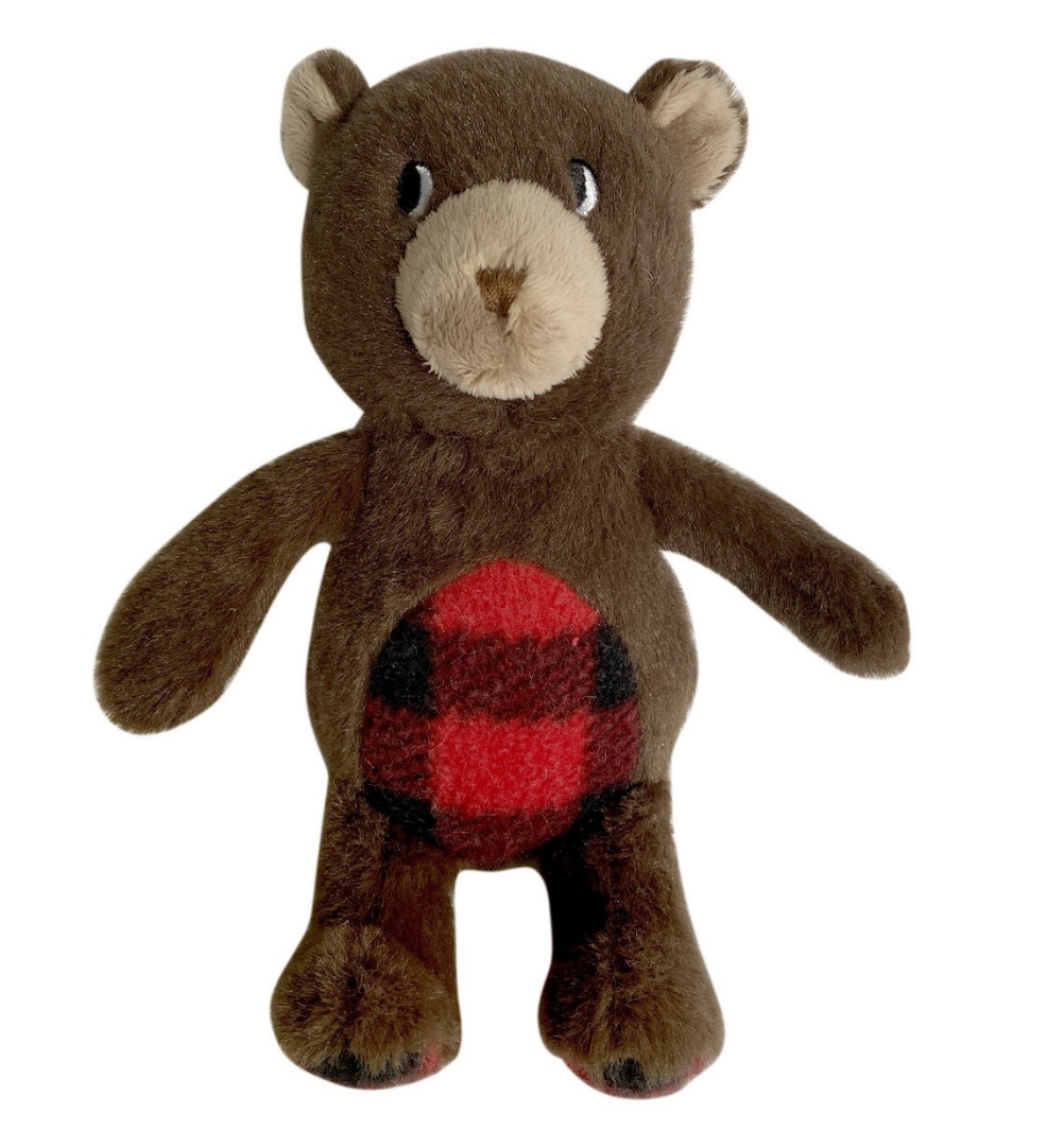 FouFouBrands Holiday - Borris the Grizzly Bear Dog Toy