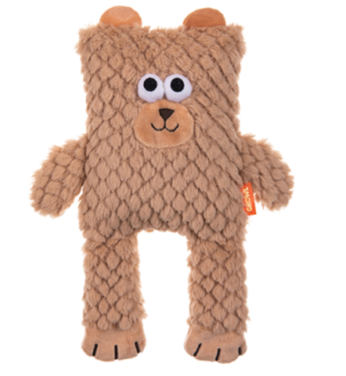 Growl Block Heads - Boxy the Bear Dog Toy