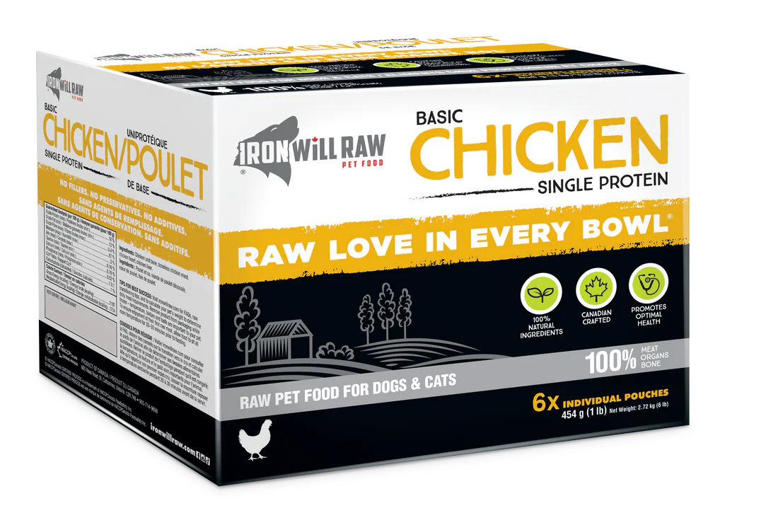 Iron Will Raw Basic Chicken Frozen Raw Dog &amp; Cat Food