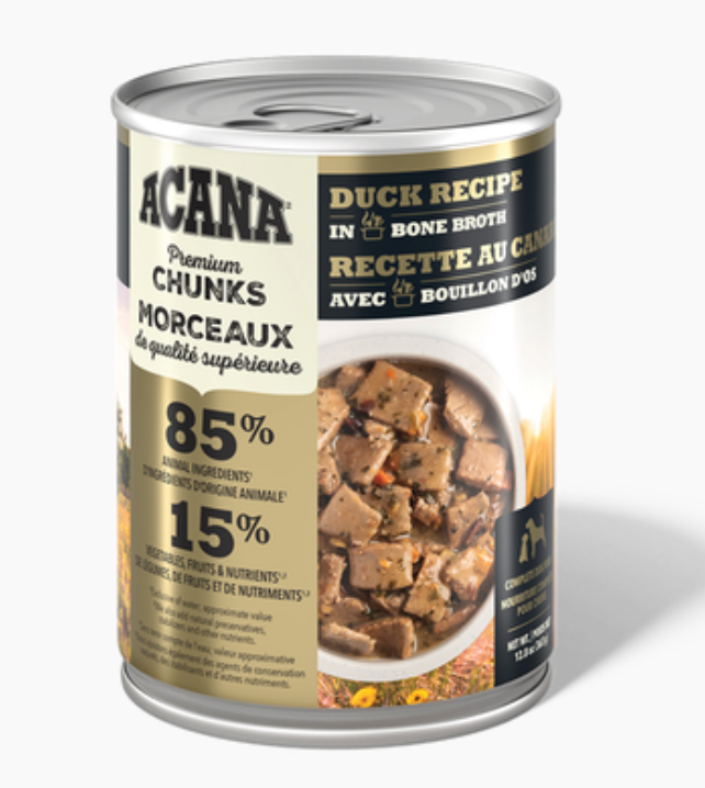 Acana Premium Chunks - Duck Recipe in Bone Broth Canned Dog Food (12.8oz/363g)