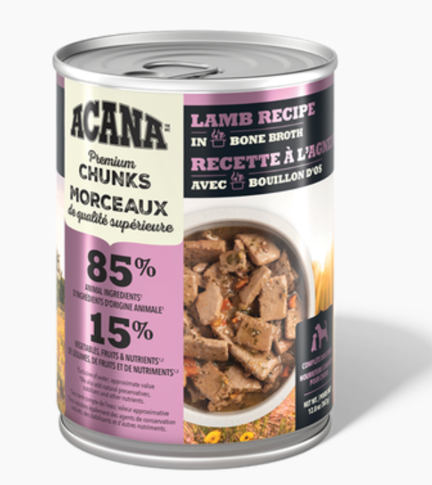 Acana Premium Chunks - Lamb Recipe in Bone Broth Canned Dog Food (12.8oz/363g)