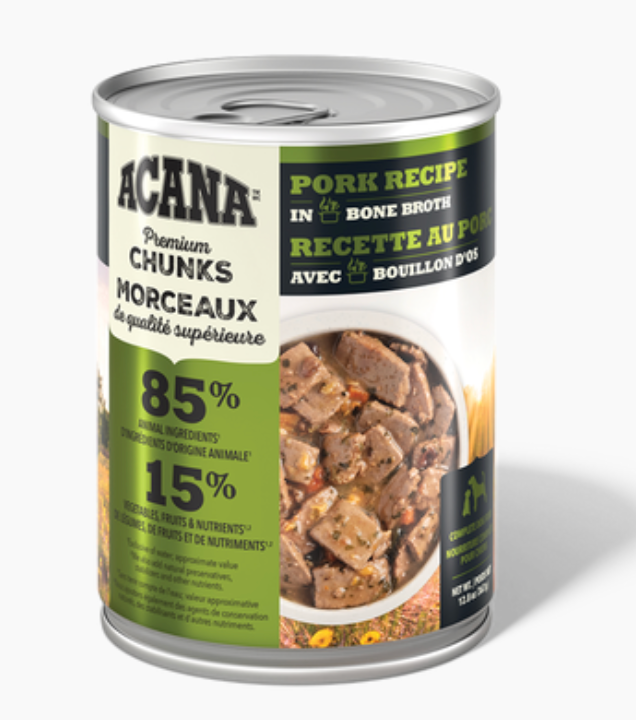 Acana Premium Chunks - Pork Recipe in Bone Broth Canned Dog Food (12.8oz/363g)