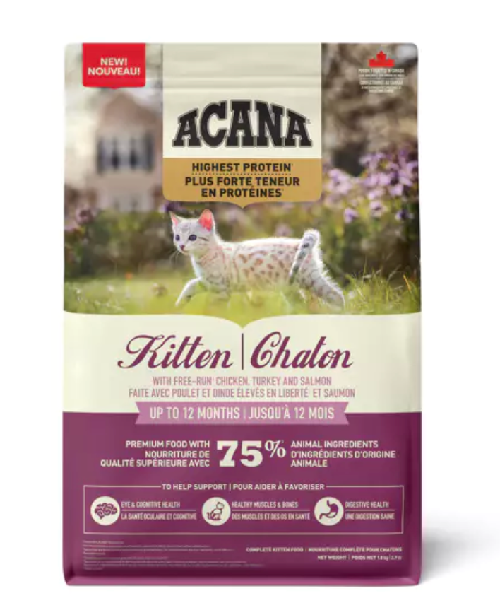 Acana Highest Protein GF Kitten Food (1.8kg/4lb)