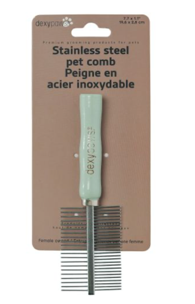 Dexypaws Stainless Steel Double Detangling Comb