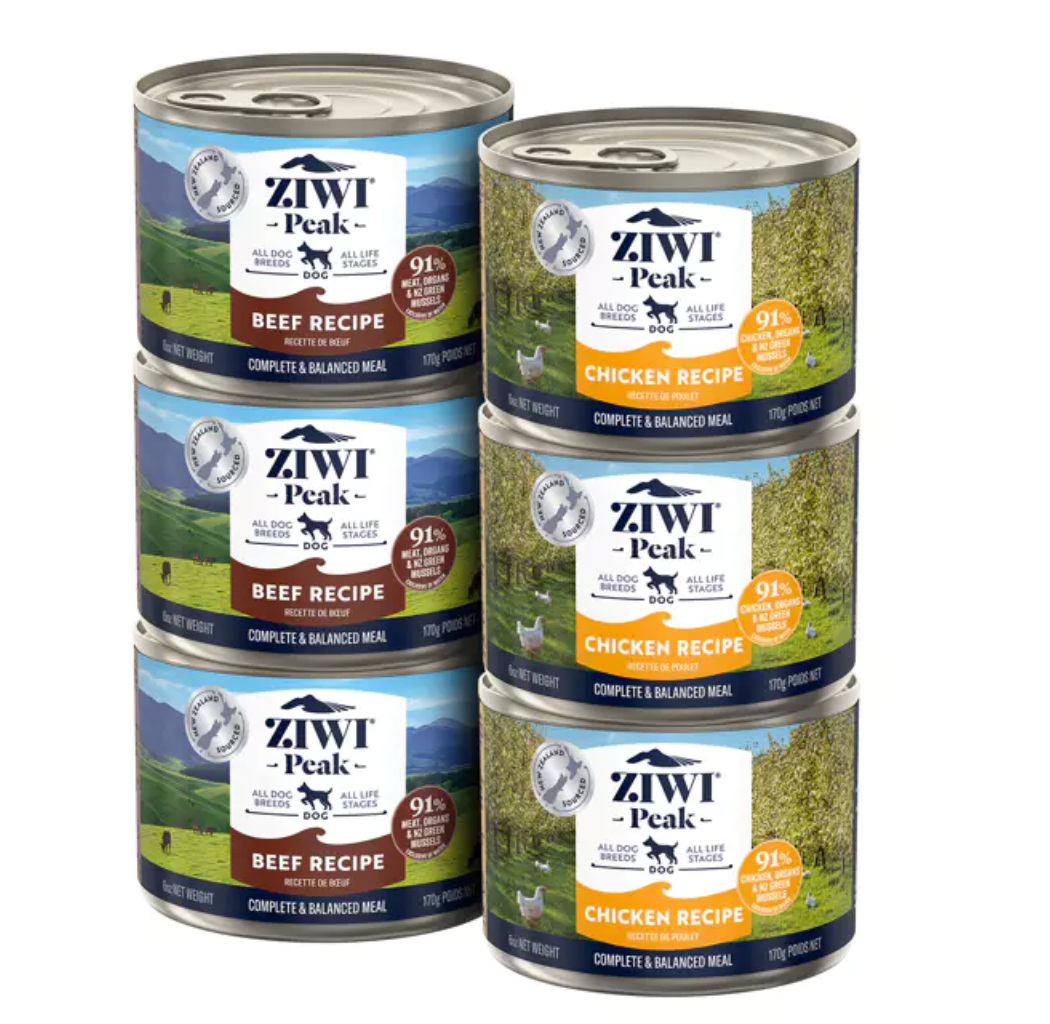 Ziwi Peak Variety Pack - Beef Recipe &amp; Chicken Recipe Wet Dog Food (6pk)
