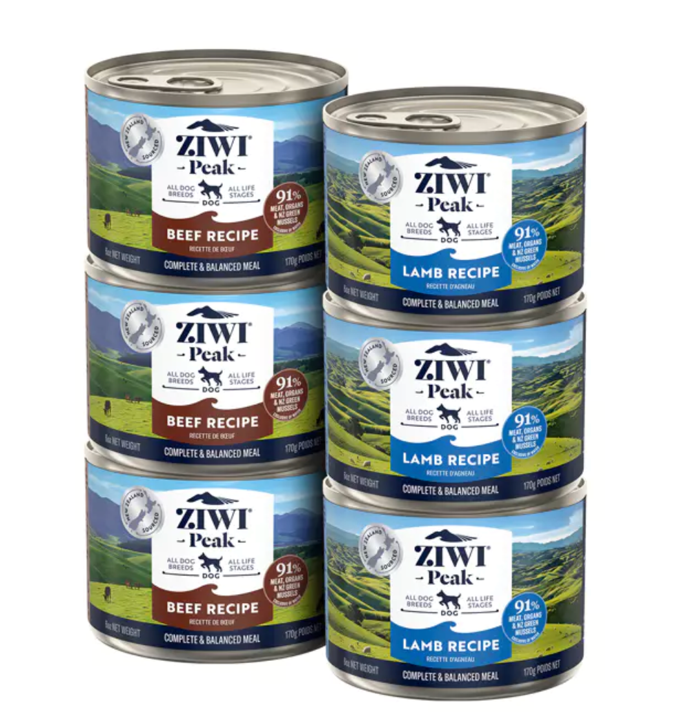 Ziwi Peak Variety Pack - Beef Recipe &amp; Lamb Recipe Wet Dog Food (6pk)
