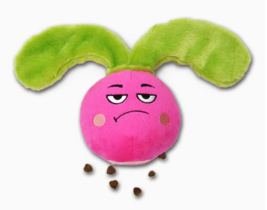 Hugsmart Fuzzy Friendz Feisty Veggie - Radish Dog Toy