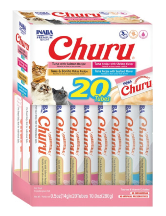 Inaba Churu Purees Seafood Mix Variety Pack for Cats