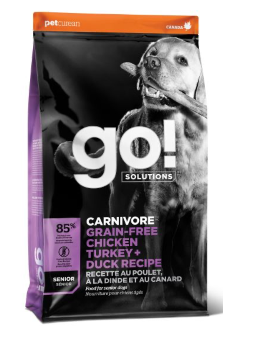 Go! Solutions Carnivore Chicken, Turkey &amp; Duck Senior GF Dog Food
